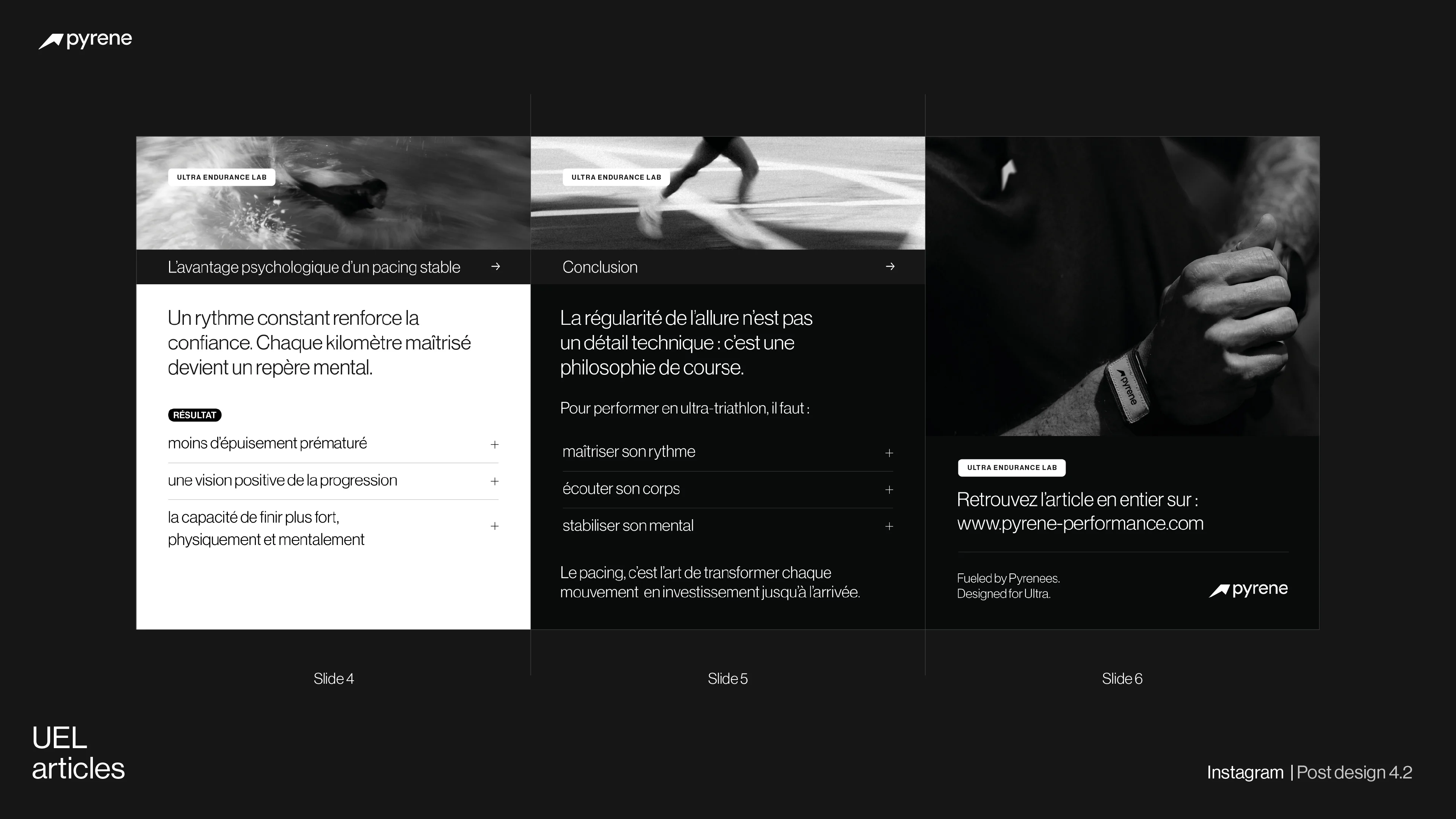 Pyrene® Instagram — contenu saisonnier édition entraînement hiver